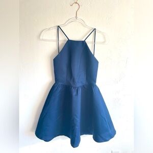 Tobi Blue Mini Dress size small backless party dress bridesmaid cocktail